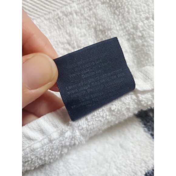 VTG Ralph Lauren Polo Bear Beach Towel 34x64 USA Flag White FLAWS READ - Picture 7 of 9